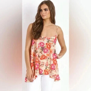 NWT Show me your mumu pretty petals floral spaghetti strap tank size M